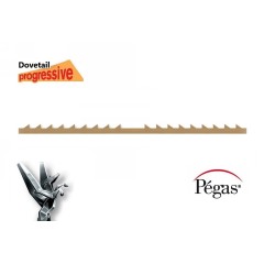 Brzeszczoty włosowe Pegas Dovetail Progressive 130 mm, 12 szt 